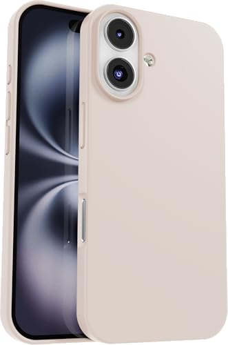 IceSword Compatible with iPhone 16 Plus Case Stone Beige Tan Taupe, Silicone Phone Case Cover Slim Protective Thin, Soft Neutral Premium Gel Anti Scratch Cream [Shockproof] 6.7 inch 16Plus - Stone - color: Stone, size: iPhone 16 Plus (6.7 inch)