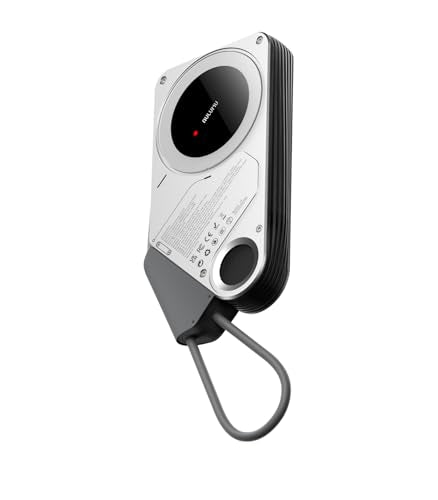 Aulumu M10 Magnetic Power Bank | 10,000mAh iWatch Portable Charger for MagSafe | Built-in Retractable Cables | Flight-Approved for Travel, iPhone 17/16 Series, MacBook, Samsung, Apple Watch, and More