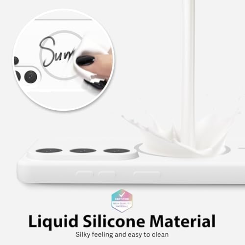oakxco for Samsung Galaxy S26 Ultra Case Silicone Mag Safe, Magnetic Slim Thin Phone Case Compatible with Magsafe, Women Girls Cute Girly Aesthetic Soft Rubber Gel Safecase with Camera Cover, White - color: White, size: S26 Ultra