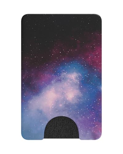PopSockets Minimalist Slim Phone Wallet, Phone Card Holder, Wireless Charging Compatible, Wallet Without Grip Compatible with MagSafe- BL Galaxy