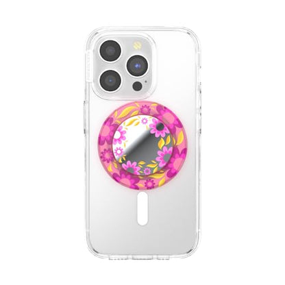 PopSockets Phone Grip for MagSafe, Magnetic Holder- Pink Relief - color: Pink Relief, style: MagSafe