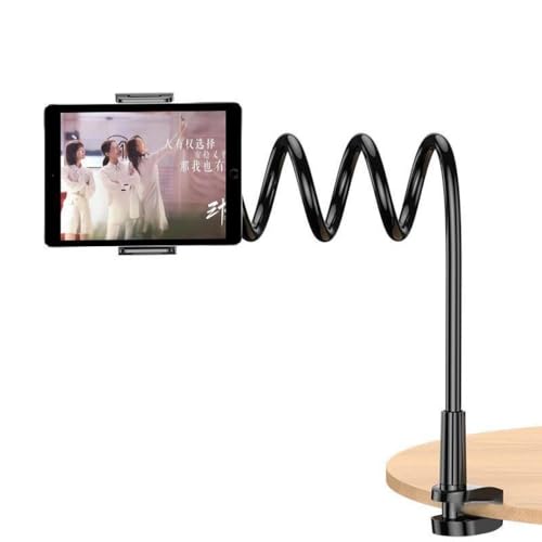 Gooseneck Phone Holder for Bed - Cell Phone Mount Clamp Clip, Flexible Long Arm, Overhead Mount for Desk Headboard Bedside(Black 80cm Phone) - color: black 80cm phone
