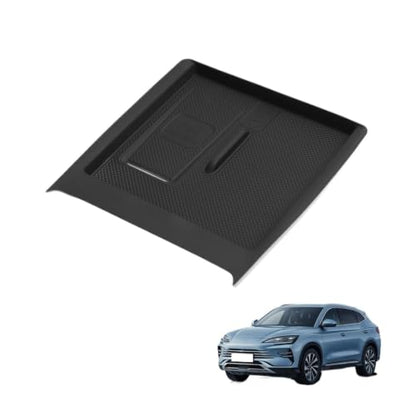 Silicone Phone Wireless Charging Mat Non-Slip Charger Protective Pad Car Interior Accessories Black Compatible with BYD Song Plus Compatible with DMI 2025
