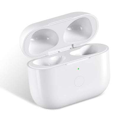 Wireless Charging Case Compatible with AirPod 3rd Generation, Air Pod 3 Charger Case Replacement with Bluetooth Pairing Sync Button,Without Earbuds,White - color: Air Pod 3 Charging Case