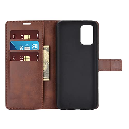 Flip Case for Samsung A03S Wallet PU Leather Magnetic Protective Cellphone Case for Samsung Galaxy A02S A025M A03S A037M Folio Book Cover with Stand (Brown) - color: Brown