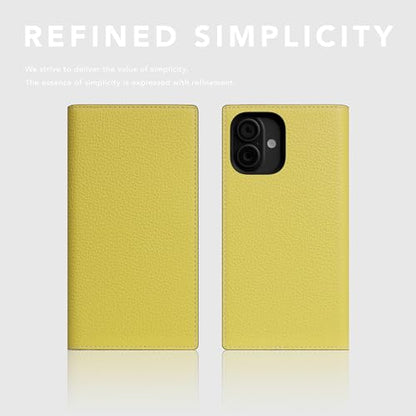 SLG D8 Neon Full Grain Leather Wallet Case for iPhone 16 - [2-in-1] Handcrafted Detachable Diary Style with Magnetic MagSafe Back Cover, Gift Box Included (Lemon) - color: [D8 Neon] Lemon, size: iPhone 16