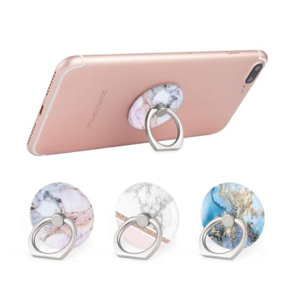 Bonoma Cell Phone Ring Holder Stand,360 Rotation 3-Pack Marble - color: Marble
