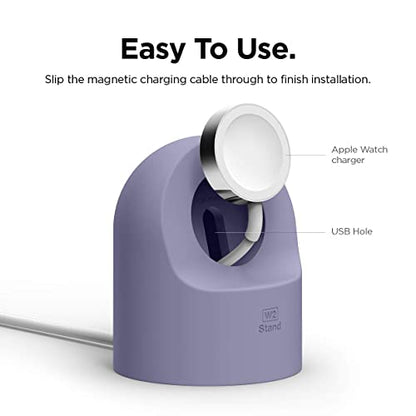 elago W2 Charger Stand for All Apple Watch Series - color: Lavender Grey