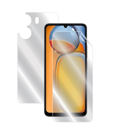 IPG for Xiaomi Redmi 13C - POCO C65 Screen + Back Protector Hydrogel Protector Invisible Touch Screen Sensitive Ultra HD Clear Film Anti Scratch Skin Guard - Smooth / Self-Healing / Bubble -Free for Full Body - size: Full Body (Screen+Back Protector)