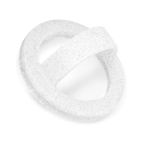 STEZHOU Magnetic Silicone Ring Grip Phone Holder, Loop Grip, Compatible with Magsafe for iPhone 12 Series (White Sparkle) - color: White Sparkle