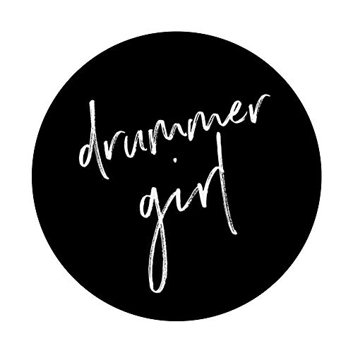 Drummer Pop Socket Black and White Drummer Gifts for Girls PopSockets PopGrip: Swappable Grip for Phones & Tablets