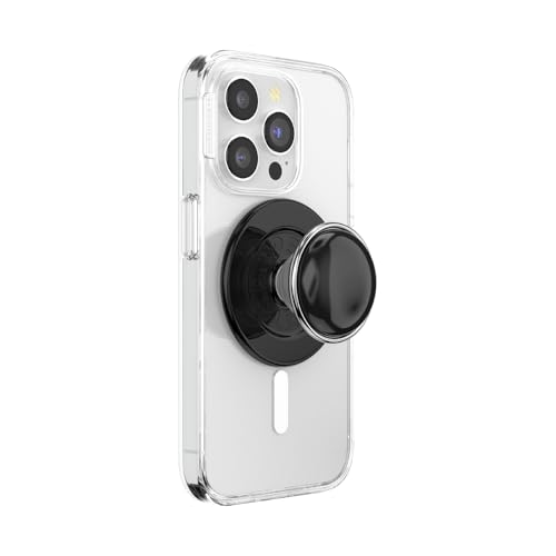 PopSockets Phone Grip for MagSafe, Magnetic Holder- BonBon Black - color: Luxe BonBon Black, style: MagSafe