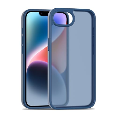 TENOC Phone Case Compatible with iPhone SE (2nd 2020 and 3rd 2022 Generation) & iPhone 7 & iPhone 8, Dark Blue Case Translucent Protective Bumper Matte Hard Back Cover for 4.7 Inch - color: Dark Blue, size: iPhone 7/8/SE