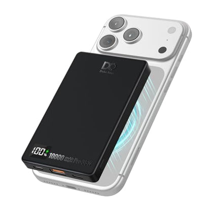 PD 35W Magnetic Wireless Power Bank 10000mAh Fast Charging Portable Charger - color: Black