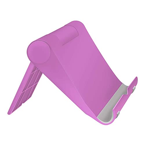 Adjustable Cell Phone Stand for Desk, Portable Phone Holder Compatible with Most iPhone, Samsung and Other Smartphones- Light Pink - color: Light Pink