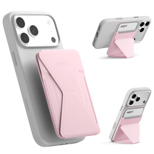 MOFT Snap-on Phone Stand & Wallet AERA, MagSafe Wallet, Slim Card Holder - color: Light Pink, size: AERA