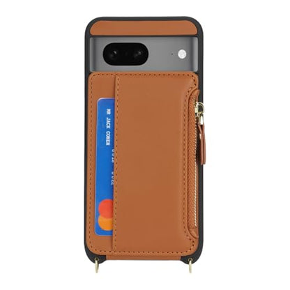 Cavor Compatible with Google Pixel 7 Case Wallet, Brown - color: Brown, size: Google Pixel 7