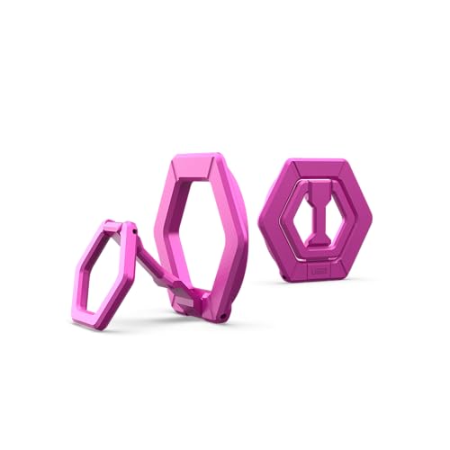 URBAN ARMOR GEAR UAG Magnetic Phone Ring Stand Compatible with MagSafe Magnet, Removable Metal Finger Ring Grip & 360 Rotation Adjustable Kickstand for iPhone 17, Galaxy S26, Orchid Pink
