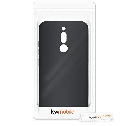 kwmobile Case Compatible with Xiaomi Redmi 8 Case - Protective Slim TPU Phone Cover - Soft Matte Finish - Black Matte