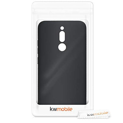 kwmobile Case Compatible with Xiaomi Redmi 8 Case - Protective Slim TPU Phone Cover - Soft Matte Finish - Black Matte