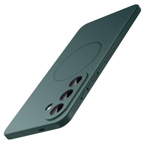 JETech Slim Magnetic Case for Samsung Galaxy S26, Anti-Slip, Midnight Green | Compatible with MagSafe, Full Camera Lens Protection, Soft TPU Cover, Shockproof - color: Midnight Green, size: Galaxy S26