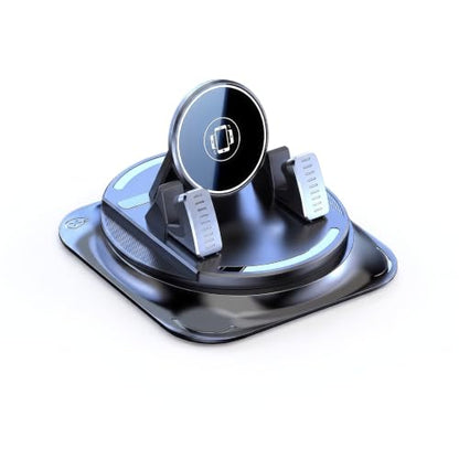 Car Phone Holder 360 Degree Rotation, Non-slip Car Navigation Mount, Car Phone Mount with Double Layer Pad, Universal for Most Cars, SUVs, Trucks (Black #02) - color: Black #02