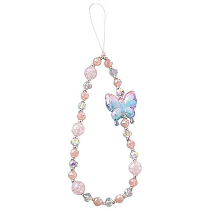 Beaded Phone Charm Lanyard Strap Girly Style Fixed Beads Pearl Lanyards - color: PH-qhd-2