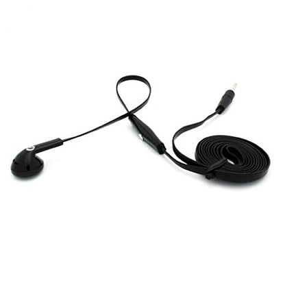Mono Headset Wired Earphone Single Earbud 3.5mm Headphone Flat Black Compatible with GreatCall Jitterbug Flip