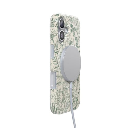 Casely iPhone 17 Case | Green Floral | Sage Garden | Compatible with MagSafe | Classic Ultra Slim Design - color: Sage Garden | Green Floral