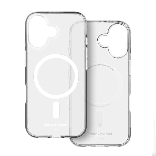 Native Union (Re Clear Case – Transparent Anti-Yellowing Case – MagSafe Compatible with Built-in Magnets – Recycled Materials – Ultra-Durable with Military Grade Drop Protection for iPhone 17 - size: iPhone 17