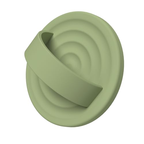 Magnetic Phone Grip for MagSafe, Silicone Ring Grip, Tea Green - color: Tea Green