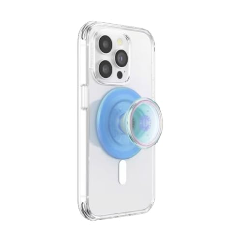 PopSockets Phone Grip for MagSafe, Magnetic Holder- Opalescent Blue - color: Blue Clear, style: MagSafe
