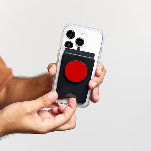 PopSockets Phone Grip with Expanding Kickstand - Red PopSockets PopWallet for MagSafe - style: Magnetic PopWallet