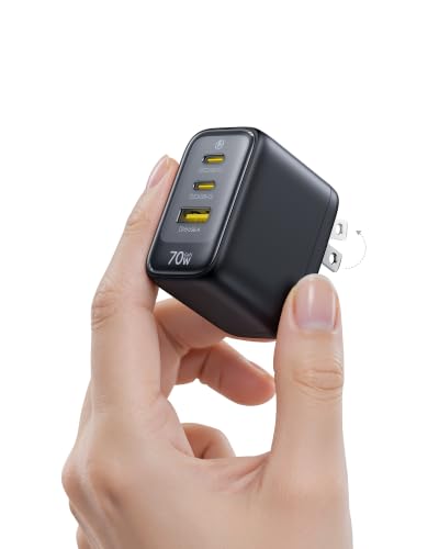 Baseus Enerfill 70W USB C Charger, Fast Charging Block with Foldable Plug