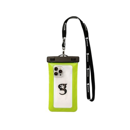 geckobrands Large Phone Dry Bag – IPX8 Waterproof with Lanyard for Submersion Protection – Fits Most iPhone and Samsung Galaxy Models Neon Green - color: Neon Green
