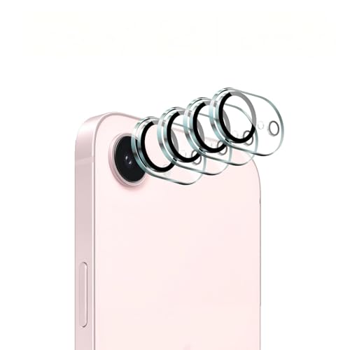4-Pack Camera Lens Protector for iPhone 17e/16e, 9H Tempered Glass Camera Cover Screen Protector Accessories, HD Clarity, Anti-scratch, Case Friendly, Shockproof Full Protective - size: 17e/16e Lens
