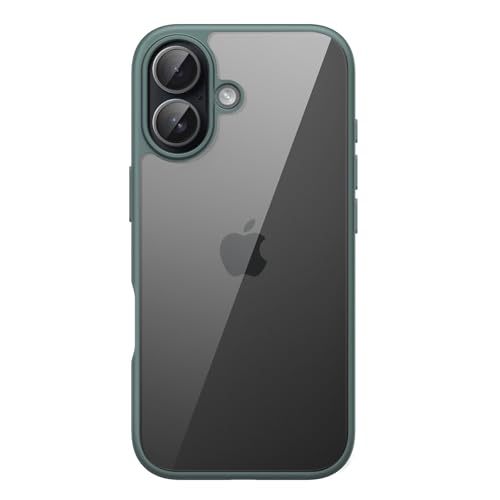 JETech Case for iPhone 17, Dark Green | Solid Color Matte TPU Frame, Scratch Resistant, Clear Back Phone Cover - color: Dark Green, size: iPhone 17