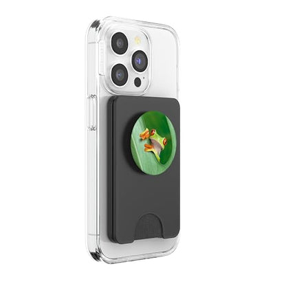 Baby Frog Green Exotic Tropical Toad Anuran Idea Gift PopSockets PopWallet for MagSafe - style: Magnetic PopWallet