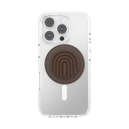 PopSockets Phone Grip for MagSafe, Magnetic Holder- Curves Cocoa - color: Curves Cocoa