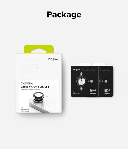 Ringke for iPhone 17e / 16e Camera Lens Protector [2 Pack] - size: iPhone 17e / iPhone 16e