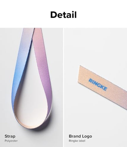 Ringke Band Strap Phone Grip for Women, Slim Lightweight Cute Universal Phone Strap Designed for iPhone, Galaxy, Pixel Case - color: Aurora