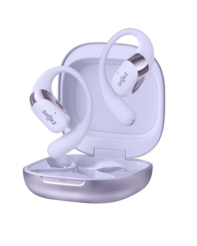 SHOKZ OpenFit 2+ Open-Ear Earbuds, Purple, Dolby Audio,Wireless Charging - color: Purple, style: Dolby Audio / USB-C&Wireless