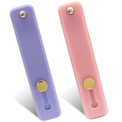 2 Pack 3.9 Inch Phone Loop Finger Holder (Pink & Purple) - color: Pink & Purple