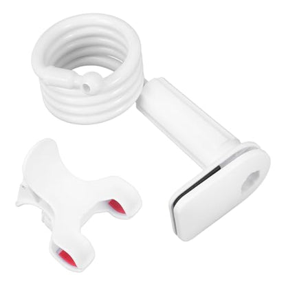 Metal Arm Phone Holder for Bedside Table Desk Adjustable Clamp Stand for Mobile Device Screen 360 Degree Rotation Design Bedside Phone Holder for Watching Moviesp - color: White