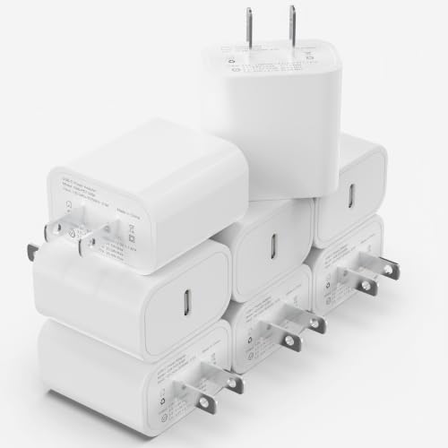 8Pack USB C Charger Block 20W Phone Fast Charger Wall Charger with PD 3.0 - color: White