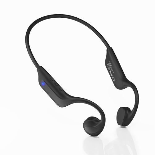New Bone Conduction Headphones Bluetooth 6.0, Open Ear Headphones with Mic, 3 EQ Modes, Anti-Leak Audio, Dual Pairing, 10H Playtime, 25g Lightweight, IP65 Waterproof for Running, Cycling & Hiking