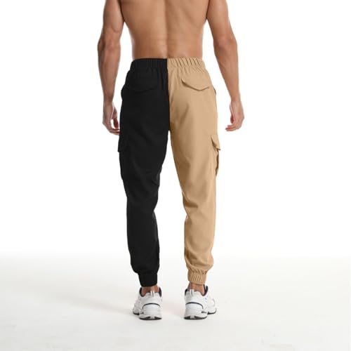 Mens Casual Pants Ripstop Durable Tactical Quick Dry Flap Pockets Job Site Fishing Utility Tactical Pants for Men - color: A Khaki, size: Small