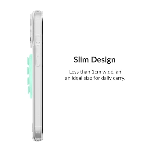 Velvet Caviar Suction Cup Phone Case Mount Compatible with MagSafe Devices Only - Magnetic Silicone Sticky Phone Grip Holder for iPhone Back of Phone - Mirror Gripper (Mint Jelly Heart) - color: Mint Jelly Heart