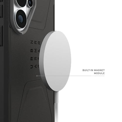 URBAN ARMOR GEAR UAG for Samsung Galaxy S26 Ultra Case 6.9" Civilian - Magnetic Charging Compatible Rugged Military Drop Tested Protective Cover, Black - color: Civilian - Black