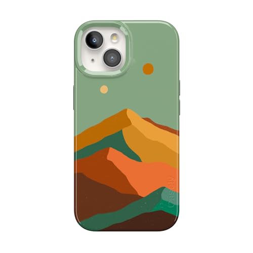 Casely iPhone 15 Plus Case | Endless Peaks | Colorblock Mountain | Compatible with MagSafe | Classic Ultra Slim Design - color: Endless Peaks | Colorblock Mountain